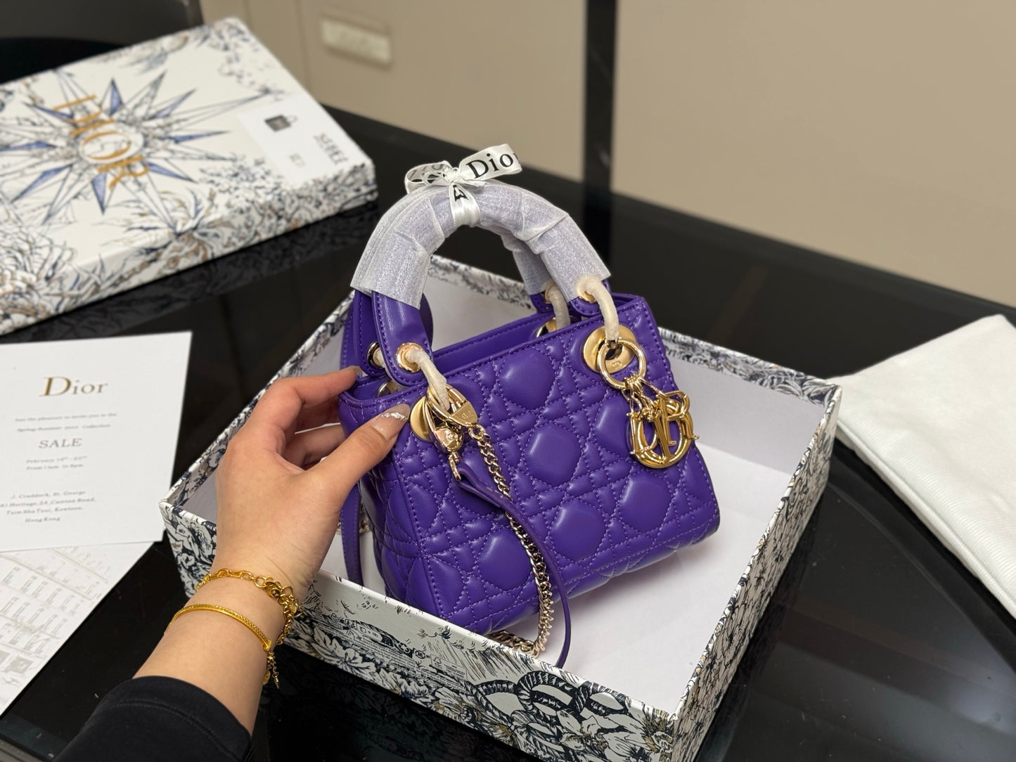 Small Lady D princess bag purple