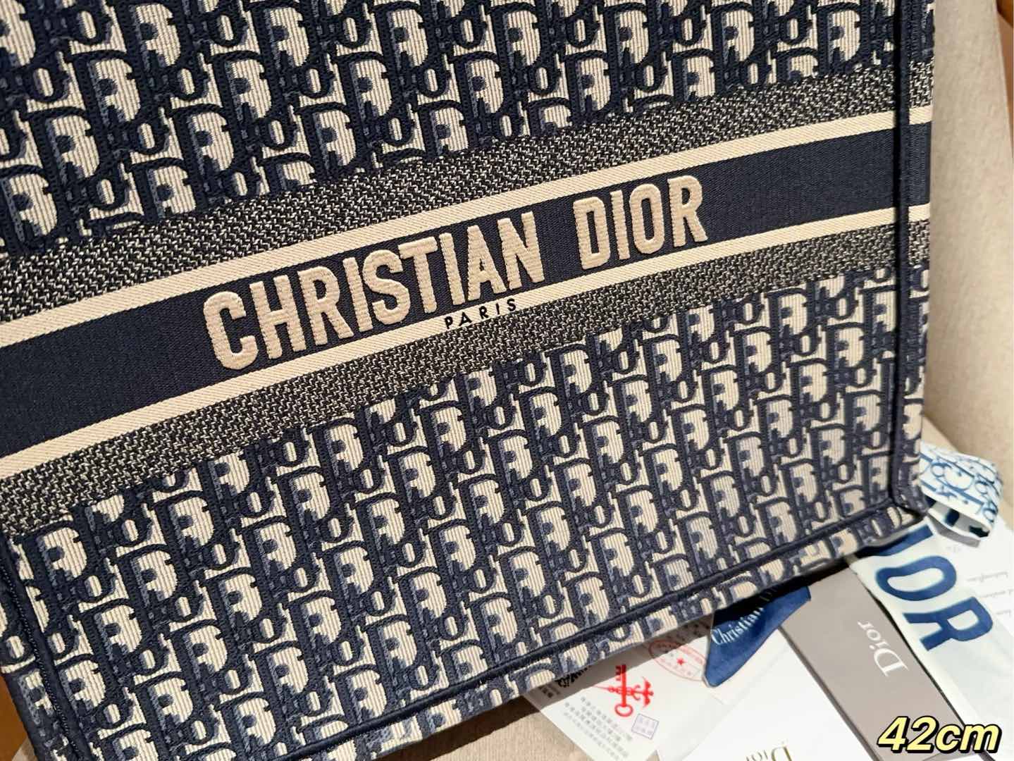 CHRISTIAN DIOR blu navy Borsa TOTE