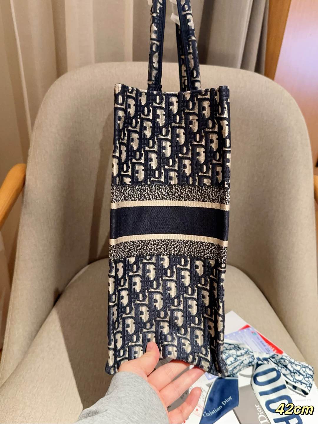 CHRISTIAN DIOR blu navy Borsa TOTE