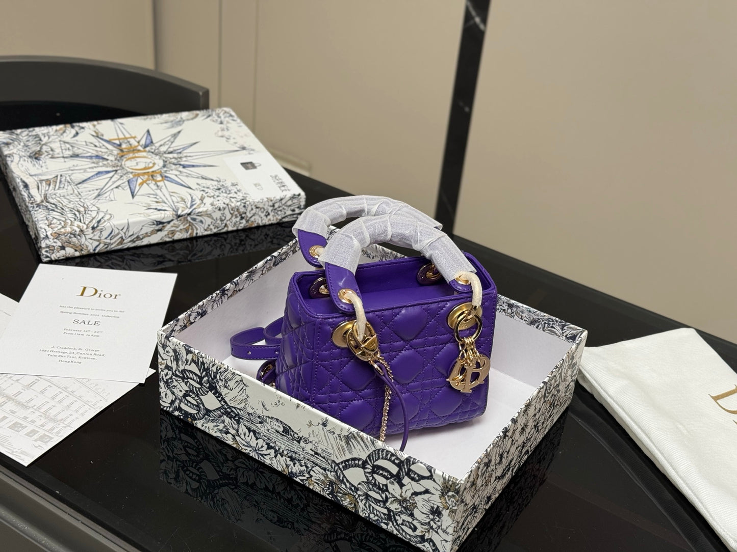 Small Lady D princess bag purple