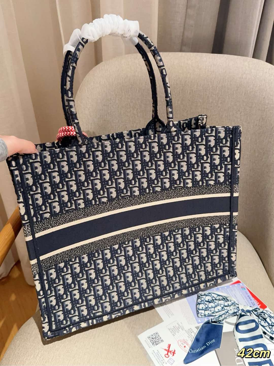 CHRISTIAN DIOR blu navy Borsa TOTE