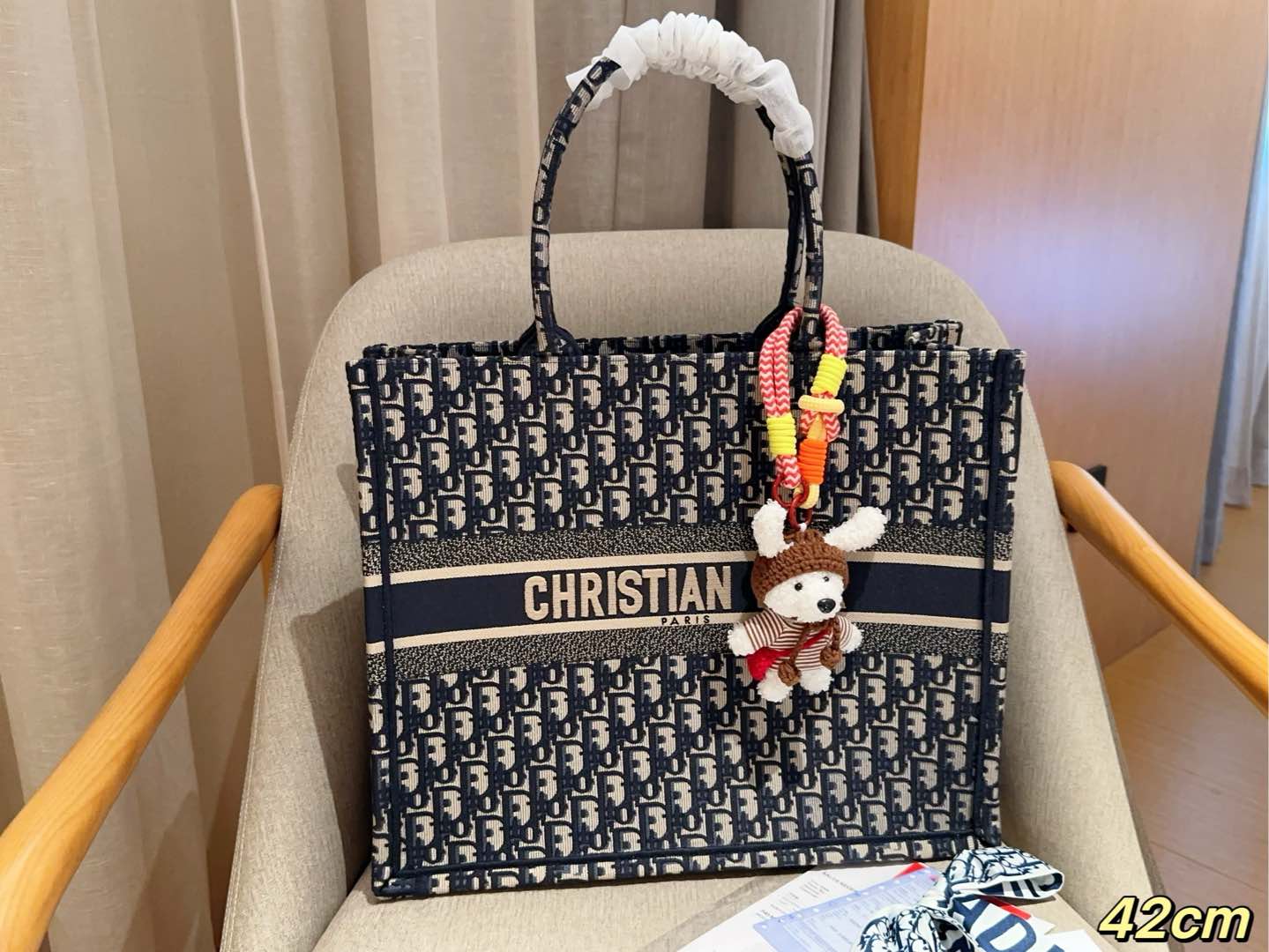 CHRISTIAN DIOR blu navy Borsa TOTE
