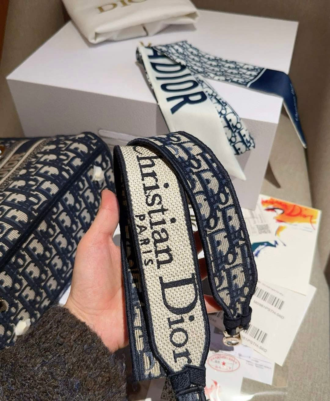 Dior D-lite medium monogram bag