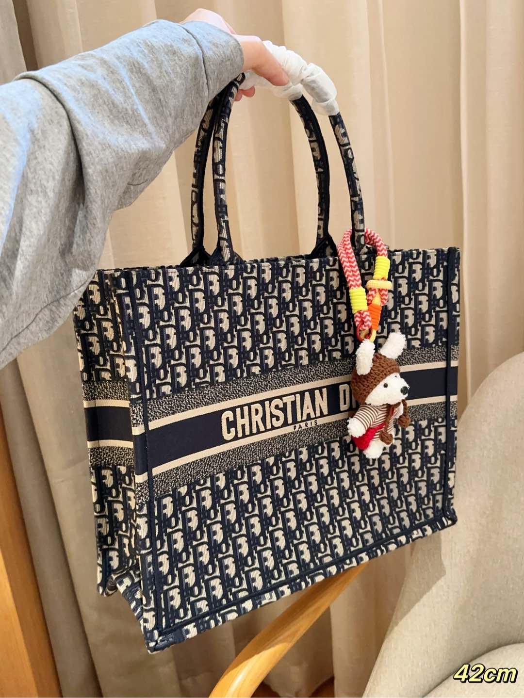 CHRISTIAN DIOR blu navy Borsa TOTE