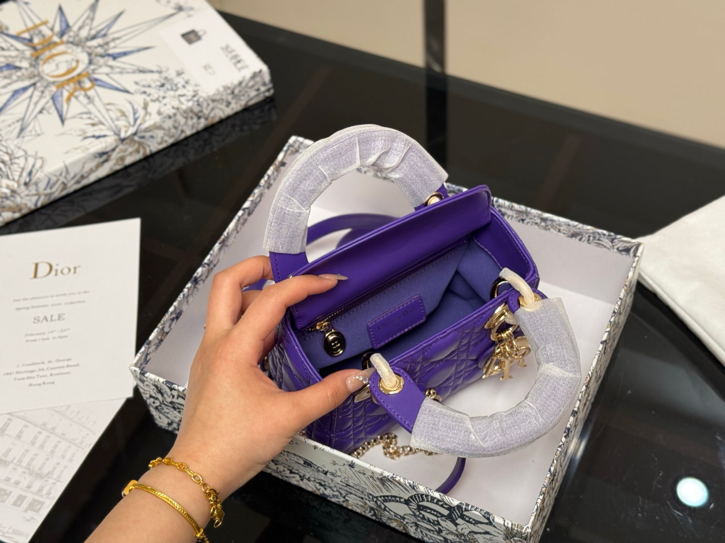 Small Lady D princess bag purple