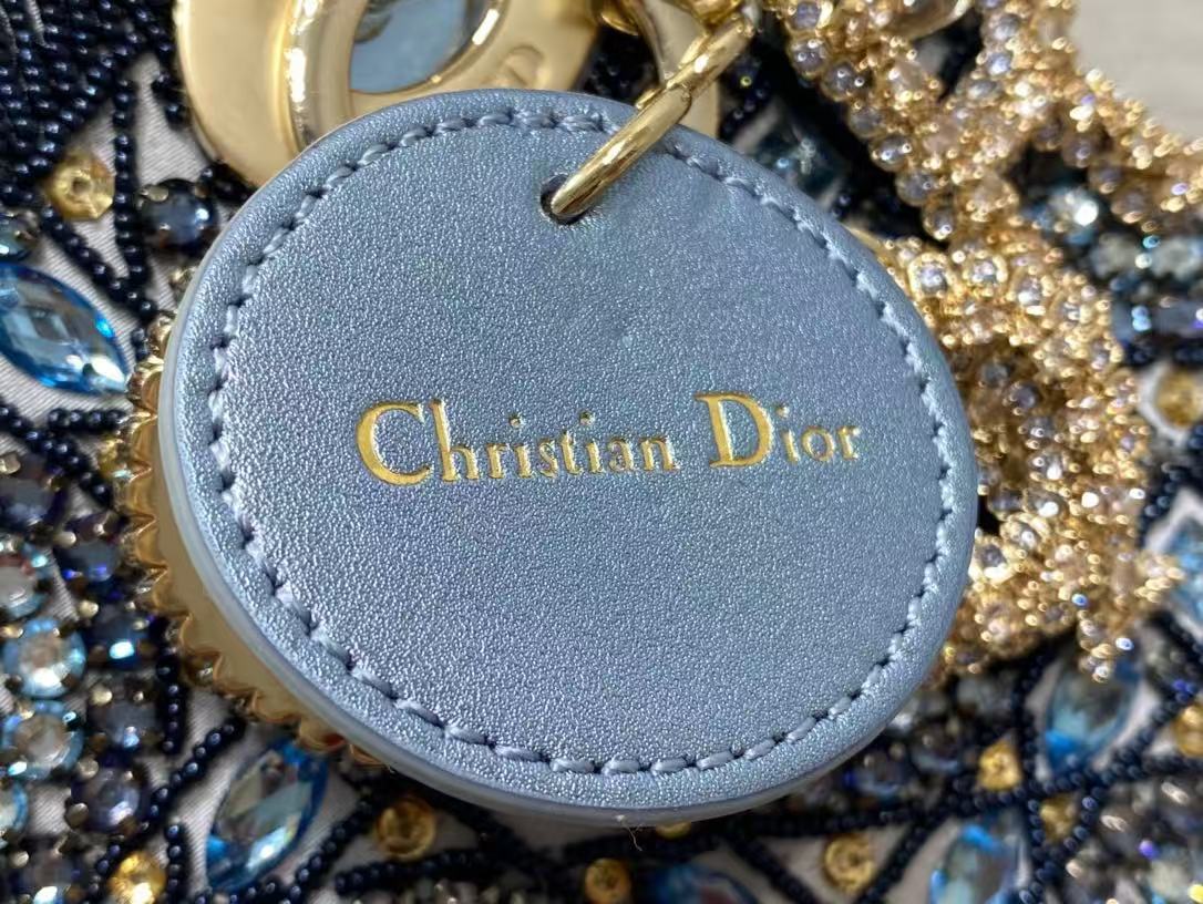 Lady Dior Metallica calfskin satin celestial bead embroidery limited edition