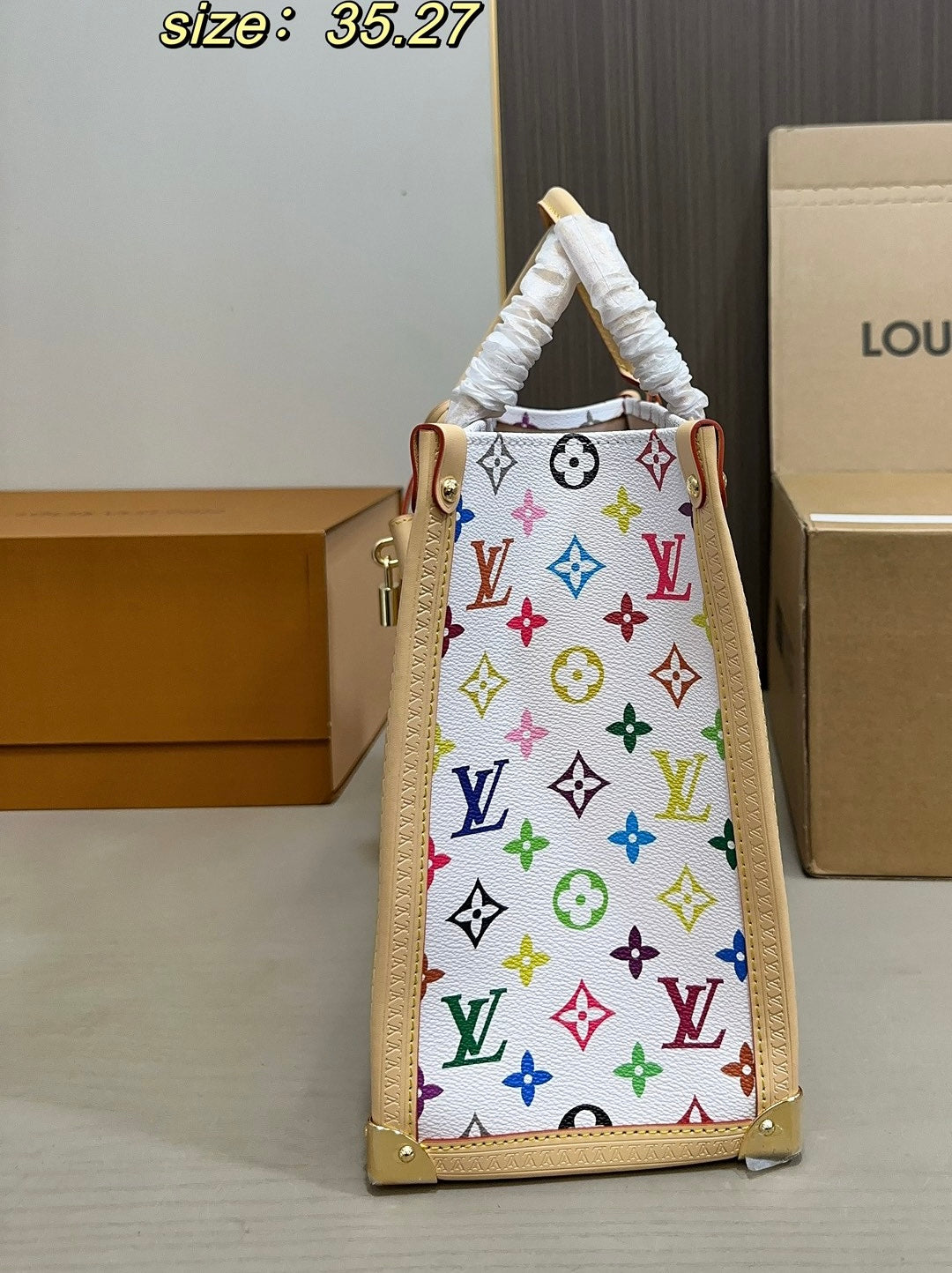 LV x TM Borsa OnTheGo MM Autres Toiles Monogram