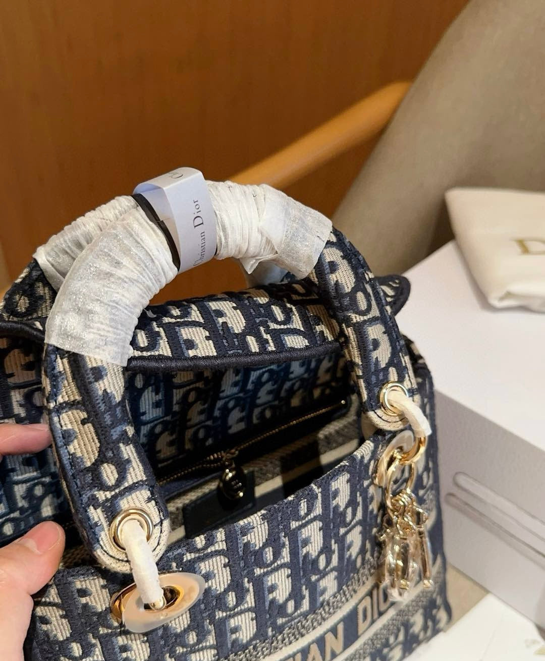 Dior D-lite medium monogram bag