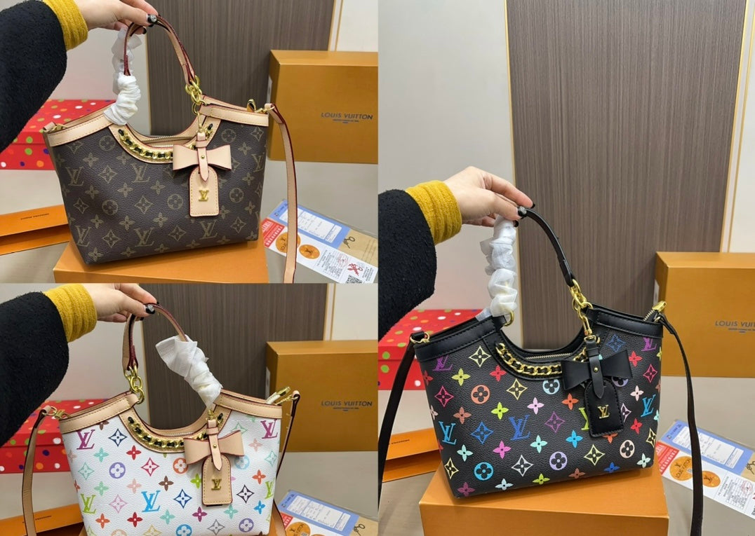 Lv monogram ribbon bag