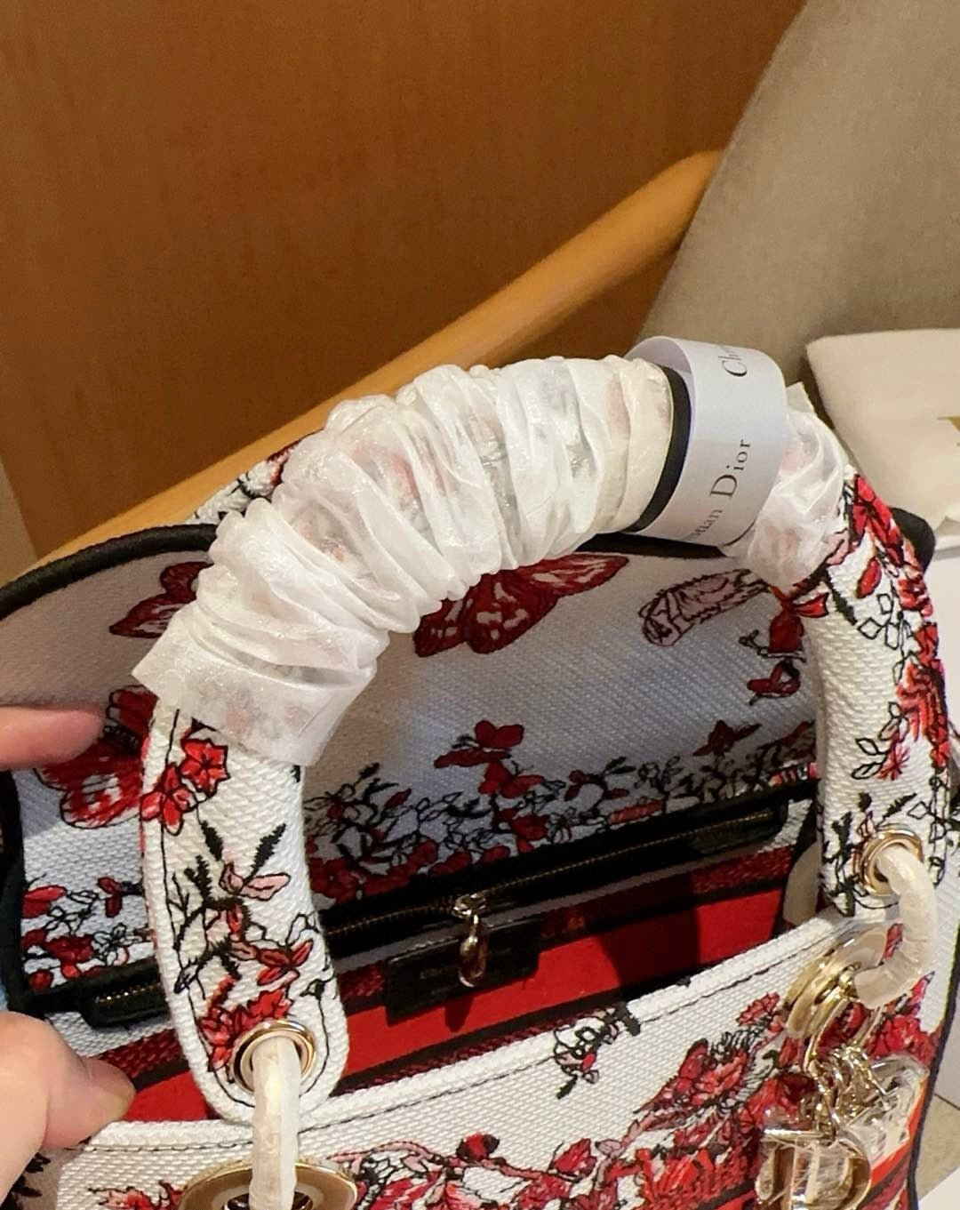 Dior D-lite medium heart bag