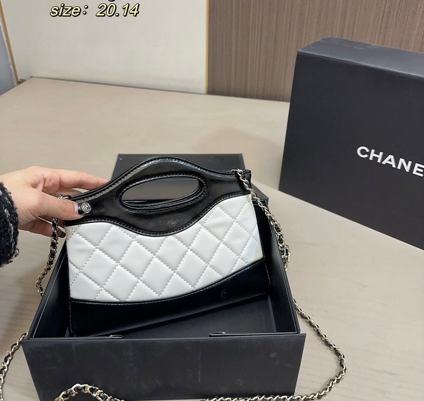 Chanel Leather crossbody mini tote bag