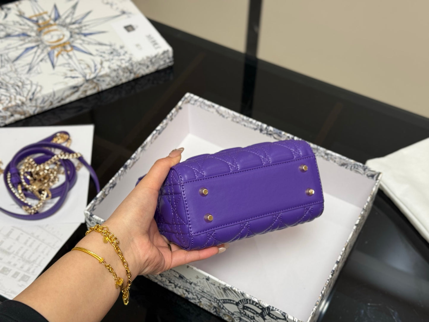 Small Lady D princess bag purple