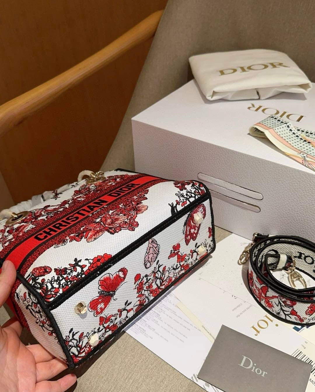 Dior D-lite medium heart bag