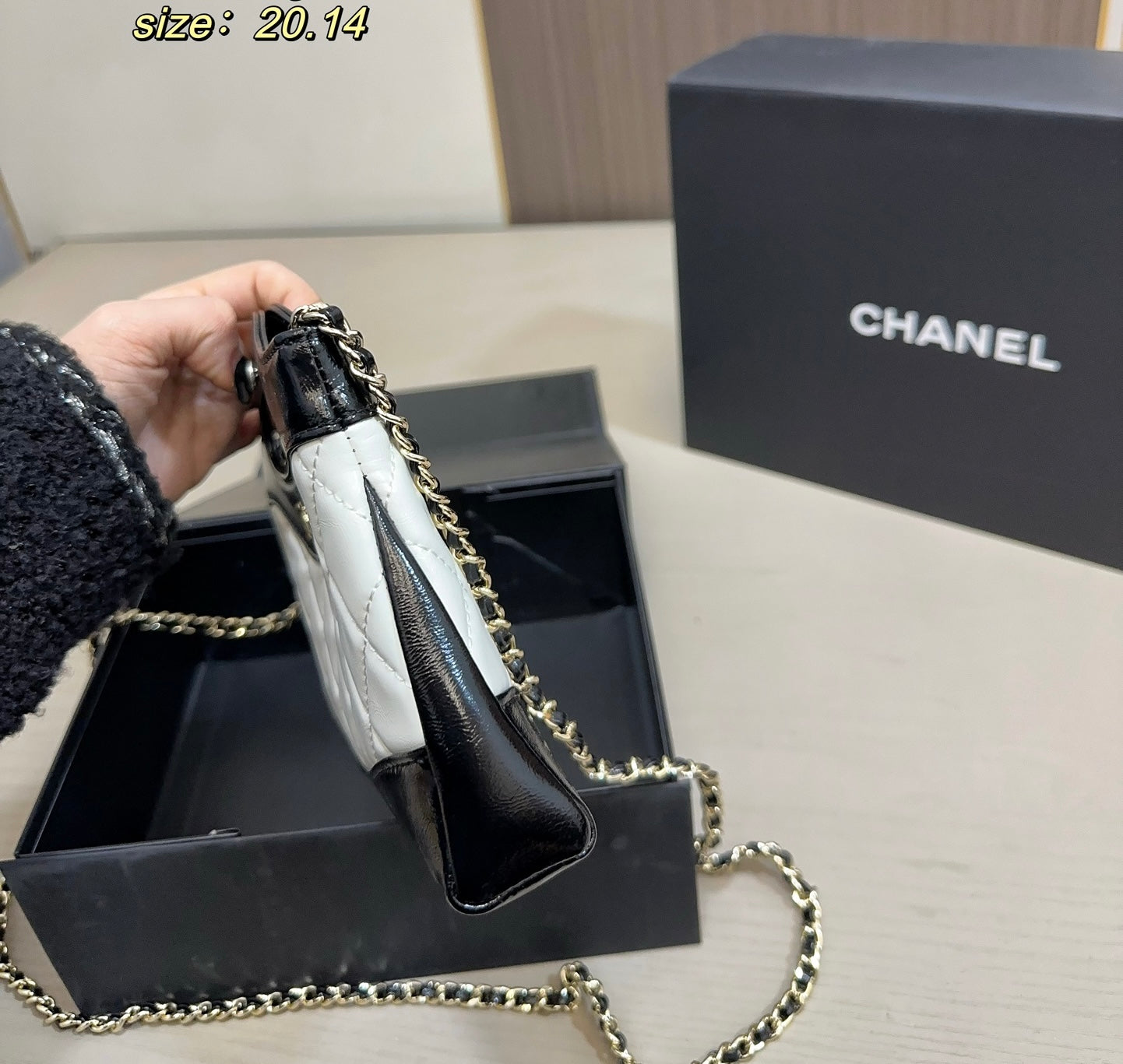 Chanel Leather crossbody mini tote bag