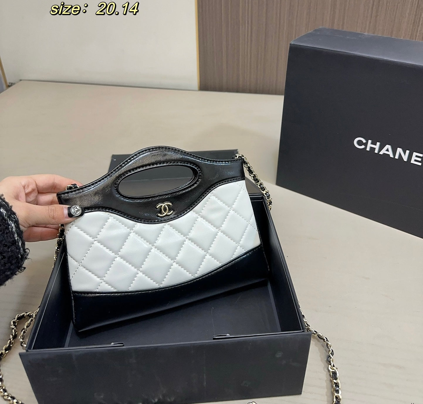 Chanel Leather crossbody mini tote bag
