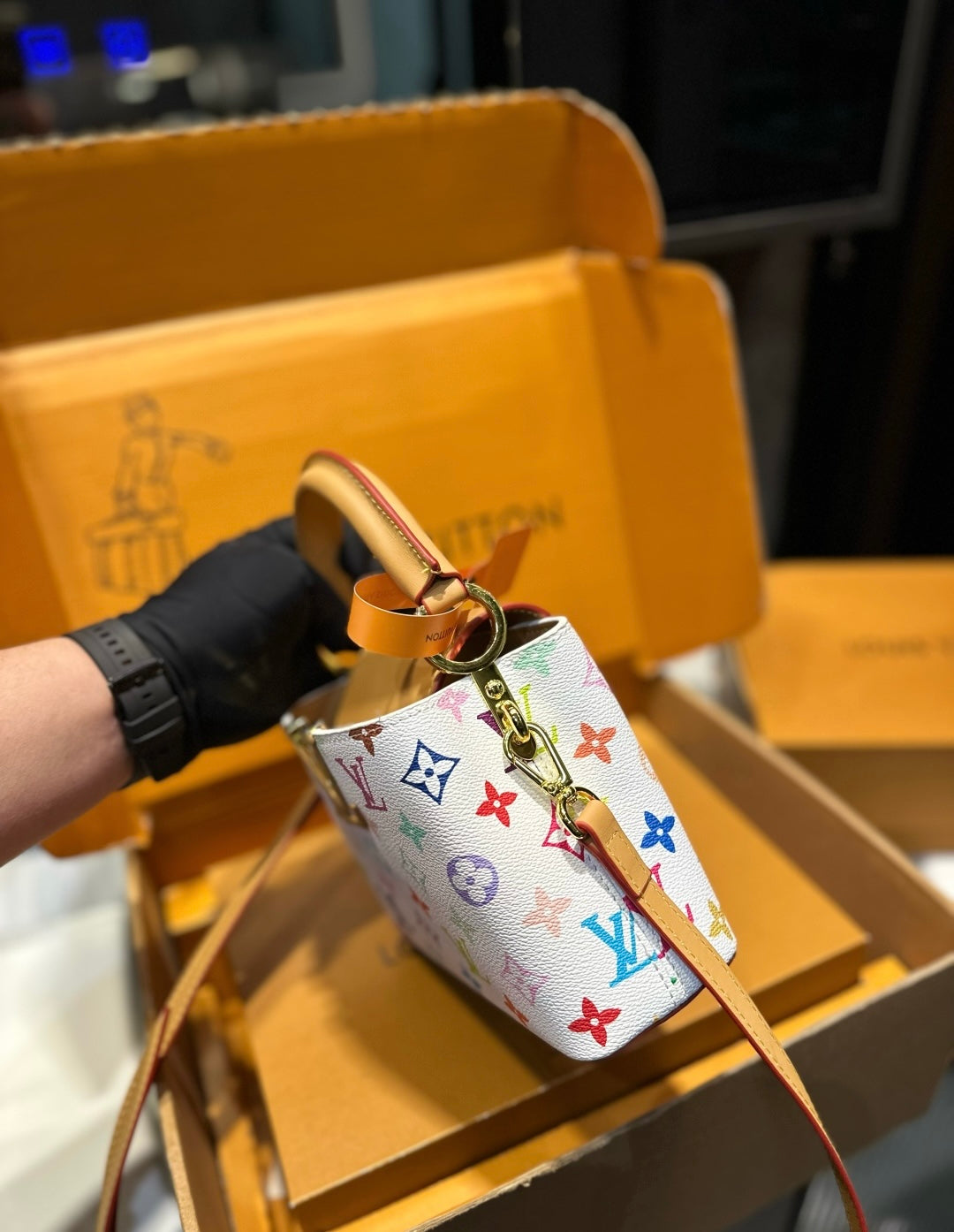 LV x TM capucines mini bag