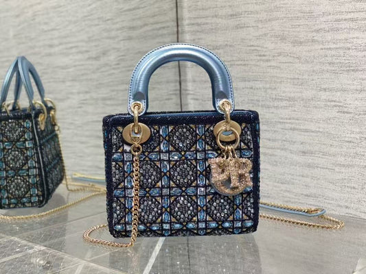 Lady Dior Metallica calfskin satin celestial bead embroidery limited edition