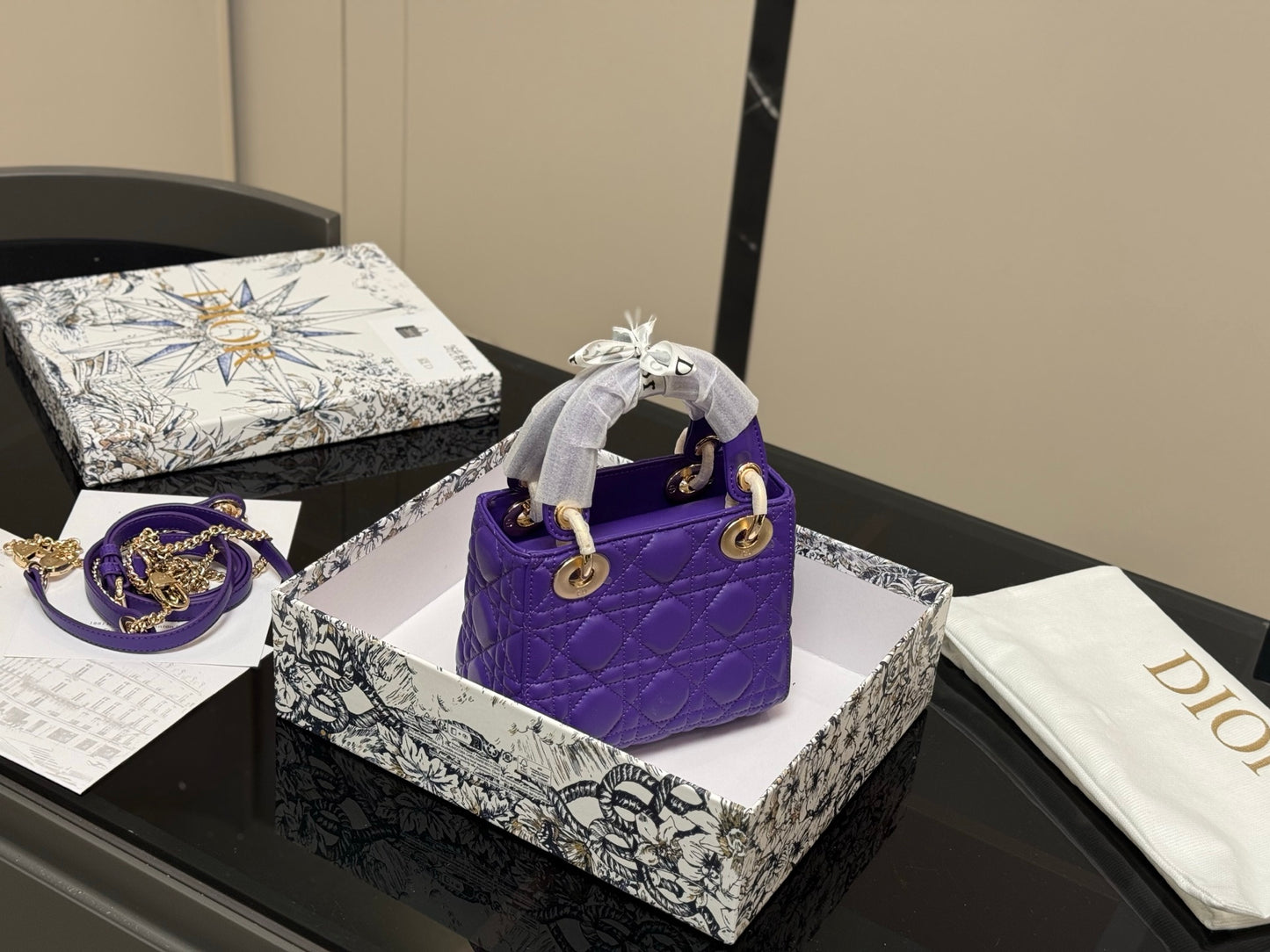 Small Lady D princess bag purple